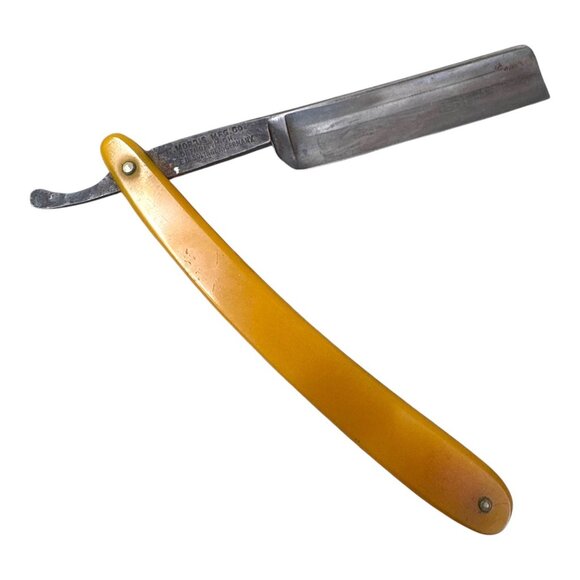 VINTAGE E. MORRIS MFG PROSPERITY 450 Straight Edge Razor 6/8" With Box RARE - Picture 6 of 7